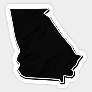 Black Georgia Outline Sticker